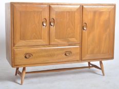 ERCOL - MODEL 366 - MID CENTURY BEECH AND ELM SIDEBOARD