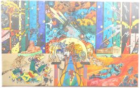 FALCONE - COSMIC WONDERS - LARGE OIL ON BOARD PAINTING