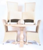 CONTEMPORARY NEPTUNE STAINED OAK DINING TABLE & CHAIRS