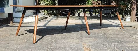 CONTEMPORARY OAK VENEERED BOARD ROOM OFFICE TABLE DESK