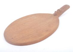 ROBERT 'MOUSEMAN' THOMPSON CARVED OAK OVAL CHEESEBOARD