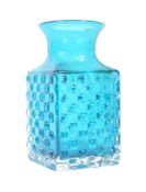 WHITEFRIARS - CHESS BOARD VASE - KINGFISHER BLUE