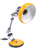 1970s LUMINOR ALUMINIUM DESK LAMP IN YELLOW