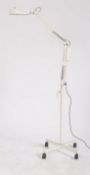 RETRO MEDICAL STYLE FLOOR STANDING LAMP ON WHEELS