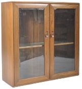 ERCOL WINDSOR RETRO 1970SS ELM WALL DISPLAY CABINET