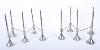 PAIR OF RETRO VINTAGE CHROME ARTICULATED CANDLE HOLDERS