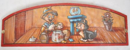 CONTEMPORARY PAINTED WOODEN FAIRGROUND PANEL