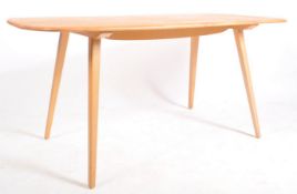 ERCOL - RETRO MID CENTURY LIGHT BEECH AND ELM DINING TABLE