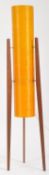 ROCKET LAMP - RETRO MID CENTURY FIBERGLASS & TEA FLOOR LAMP