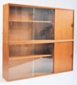 PAIR OF RETRO TEAK GLAZED DISPLAY CABINETS UNITS