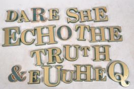 LARGE COLLECTION OF VINTAGE MOLDED ACRYLIC SHOP LETTERS