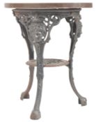 RETRO CAST IRON & CONCRETE BRITTANIA PUB GARDEN TABLE