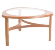 NATHAN FURNITURE - VINTAGE CIRCA 1960S TEAK & GLASS LOW TABLE