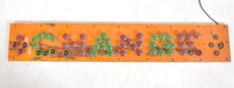 CHANGE - LATE 20TH CENTURY FAIRGROUND LIGHT PANEL