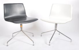 PAIR OF RETRO MID CENTURY ITALIAN LEATHERETTE DESK CHAIRS
