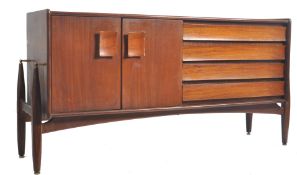 ELLIOTS OF NEWBURY - RETRO CIRCA 1960S TEAK & ZEBRANO SIDEBOARD