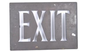 VINTAGE SIGNS - 20th CENTURY CAST IRON BLACK EXIT SIGN
