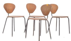 LABOFA MID CENTURY 1960s PLYWOOD DANISH OFFICE CHAIRS