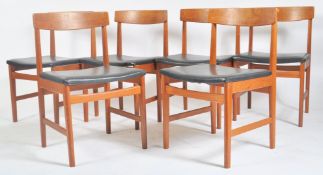 ULFERTS - TIBRO SIX RETRO 1960S TEAK & VINYL DINING CHAIRS