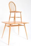 ERCOL MODEL 393 RETRO BEECH & ELM BREAKFAST TABLE WITH CHAIR