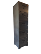 LARGE CONTEMPORARY METAL INDUSTRIAL STORAGE FILING CABINET