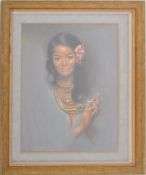 LOUIS SHABNER - ORIGINAL VINTAGE MID CENTURY PASTEL ON PAPER