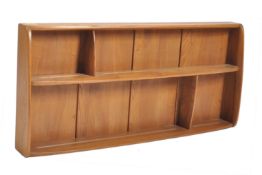 ERCOL - RETRO LIGHT ELM WALL MOUNTED PLATE RACK