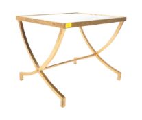 RETRO GILT METAL & GLASS OCCASIONAL LOW TABLE