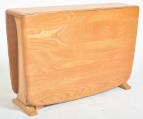 ERCOL - 20TH CENTURY BEECH AND ELM DROP-LEAF TABLE