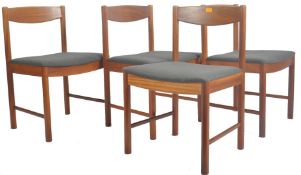 A. H. MCINTOSH & CO - FOUR RETRO MID CENTURY TEAK DINING CHAIRS