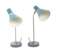 PAIR OF RETRO MID CENTURY 1950S HISCOCK, APPLEBY & CO DESK LAMPS