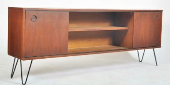 RETRO 20TH CENTURY TEAK HAIRPIN LEGS SIDEBOARD