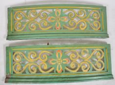 PAIR OF VINTAGE 20TH CENTURY FAIRGROUND WOODEN PANELS