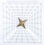 VINTAGE OPALINE GLASS CEILING LIGHT SHADE