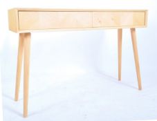 CONTEMPORARY MILANO OAK TWO DRAWERS CONSOLE TABLE