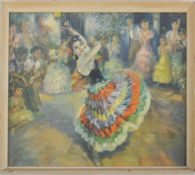 RETRO CIRCA 1960s PRINT OF FLAMENCO DANCER BY STEVENS