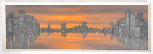 VINTAGE 20TH CENTURY OIL ON BOARD & MIXED MEDIA PAINTING