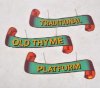 THREE VINTAGE FAIRGROUND / FUNFAIR PAINTED WOODEN SIGN