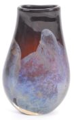 VINTAGE 1970'S BLUE AZURINE GLASS VASE