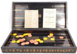 VINTAGE 19TH CENTURY FOLDING CHESSBOARD