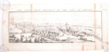 S & N BUCK - 1734 - THE NORTH WEST PROSPECT OF BRISTOL ENGRAVING