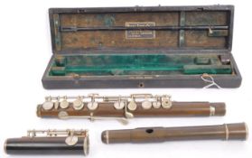 AN EARLY 20TH CENTURY RUDALL CARTE LONDON FLUTE INSTRUMENT