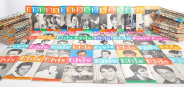 LARGE COLLECTION OF VINTAGE MID CENTURY ELVIS MONTHLY MAGAZINES