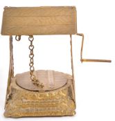 W. AVERY & SONS - 19TH CENTURY BRASS WISHING WELL NEEDLE CASE