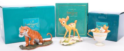 CLASSICS WALT DISNEY COLLECTIONS - THREE PORCELAIN FIFURES