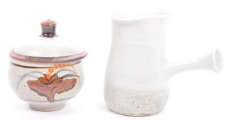 DAVID LEACH STUDIO POTTERY SUGAR BOWL & POTTERY JUG