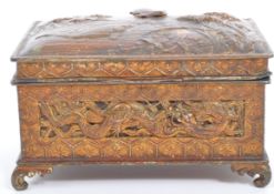 AN EARLY 20TH CENTURY 1920S CHINESE METAL CIGARETTE BOX