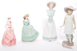 COLLECTION OF VINTAGE COALPORT LLADRO NAO CERAMIC FIGURINES