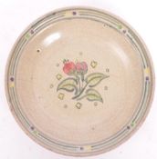 CARTER STABLER ADAMS POOLE POTTERY GREEN FLORAL DISH