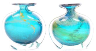 MICHAEL HARRIS OF MDINA - PAIR OF RETRO GLASS VASES